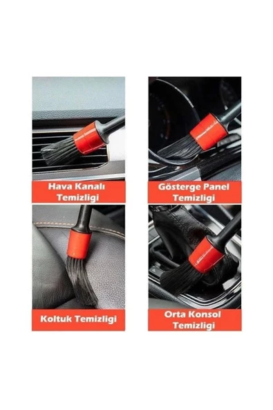 Pratik Mc-110 Araba Temizlik Detay Fırçası 5li Set ( Lisinya ) - Resim 3