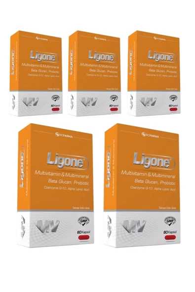 Ligone Beta Glucan Probiotic Multivitamin 60 Kapsül 5 Adet