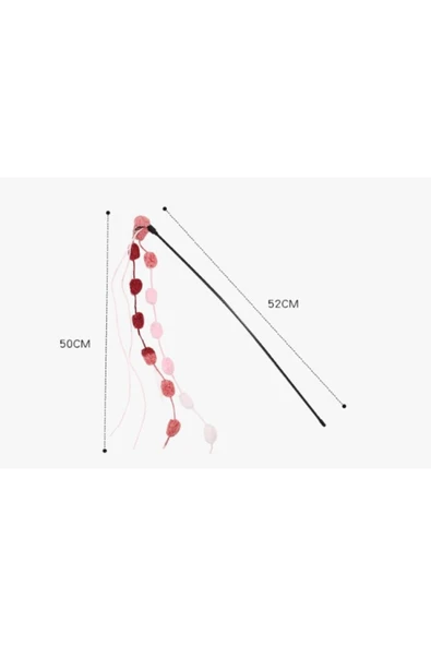 50 cm Çıngıraklı Kedi Oyun Oltası - Resim 2