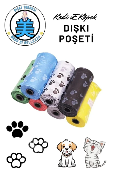 4 Lü Rulo Evcil Hayvan Köpek Dışkı Toplama Kaka Rulosu Torbası Modo Di Bellezza ürün görseli