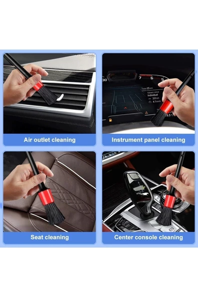 Oto Uyumlu Araç Detaylı Temizlik Fırçası-5+1 Oto Araba Yıkama Klima Temizleme Fırçası-1 Adet Fırça - Resim 5