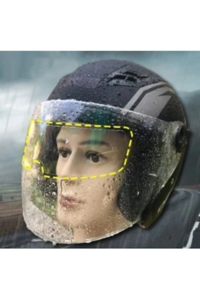 Görüş Açıcı Yağmur Koruyucu Motor Kaskı Yağmur Motosiklet Kaskı Için Yağmur Kaydırıcı - 3