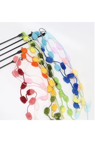 50 cm Çıngıraklı Kedi Oyun Oltası - Resim 3