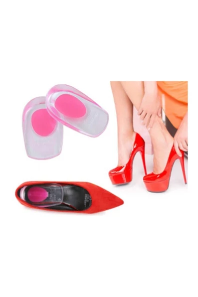 Topuk Silikonu Şeffaf Pembe - 2