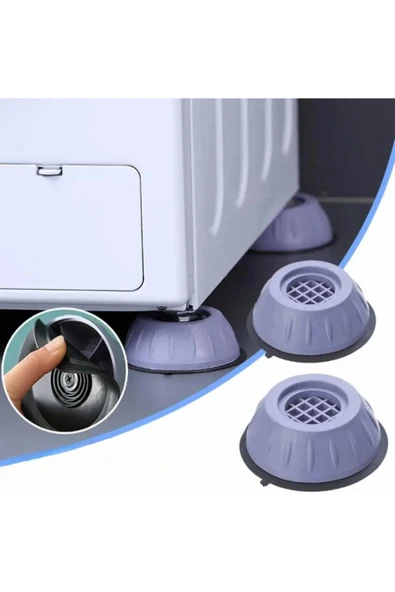 Gürültü Engelleyici Ve Kaymaz Titreşim Önleyici Kauçuk Ayak Pedleri Çamaşır Makinesi - Resim 5