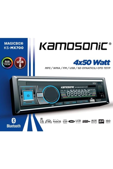 MX700 KAMOSNC TEYP  ÇİFT USB AUX SD BLUETOOTH