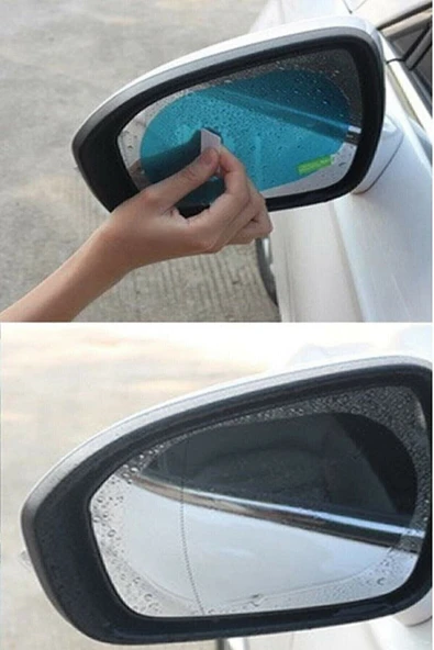 1 ÇİFT Oto Dış Ayna Yağmur Kaydırıcı Araba Yan Cam Aynası Filmi Buğu Önleyici Su Tutmaz Film - Resim 4