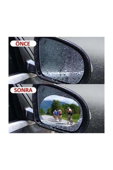 1 ÇİFT Oto Dış Ayna Yağmur Kaydırıcı Araba Yan Cam Aynası Filmi Buğu Önleyici Su Tutmaz Film - Resim 3
