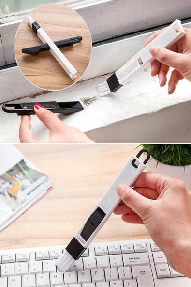 Klavye ve Pencere Oluğu Temizleme Fırçası Mini Kürekli Klavye Temizleme Tuş Arası Temizleme - 5