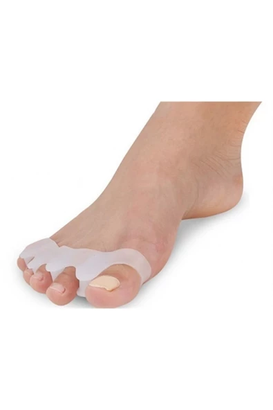 Ayak Parmak Koruyucu Ayak 5 Parmağı Ayıran Silikon Makaralı Bunyon Şekil Bozukluğu Giderici - 4