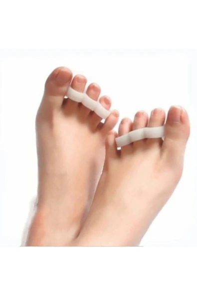 Ayak Çekiç 3 Parmak Geçmeli Beyaz/ten Silikon Bunyon Yüzük Ayırıcı Aparatı 2 Adet ürün görseli