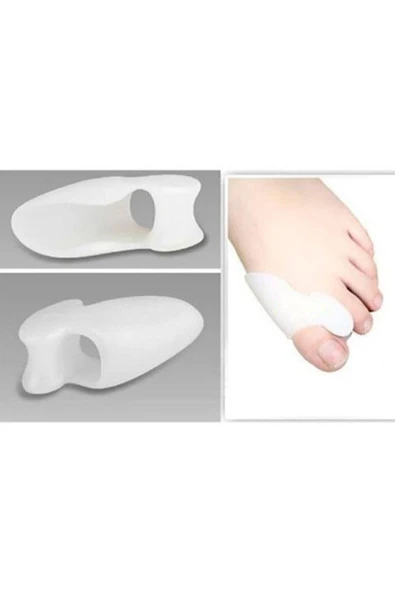 Silikon Makaralı Ayak Baş Parmak Kemik Bunyon Koruyucu Bunion Halluks Valgus Set Başparmak Geçen - Resim 2