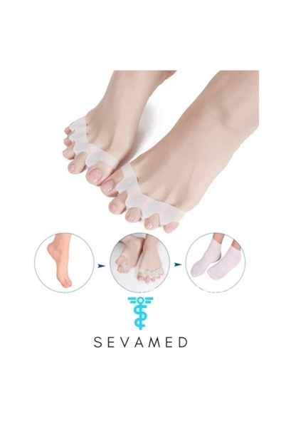 5 Parmak Ayıran Geçmeli Makara Beyaz - Resim 3