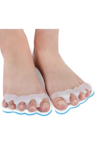 5 Parmak Ayıran Geçmeli Makara Beyaz - Resim 2