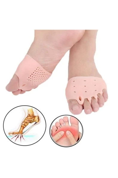 Ayak 5 Parmak Ayıran Silikon Bunyon Makaralı Ayak Parmak Ayırıcı Nasır Koruyucu - Resim 6