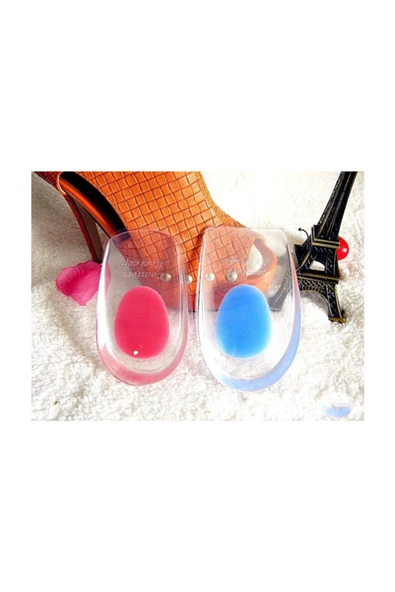 Topuk Yastığı Silikon Şeffaf (erkek) (mavi) (çift) ürün görseli 1