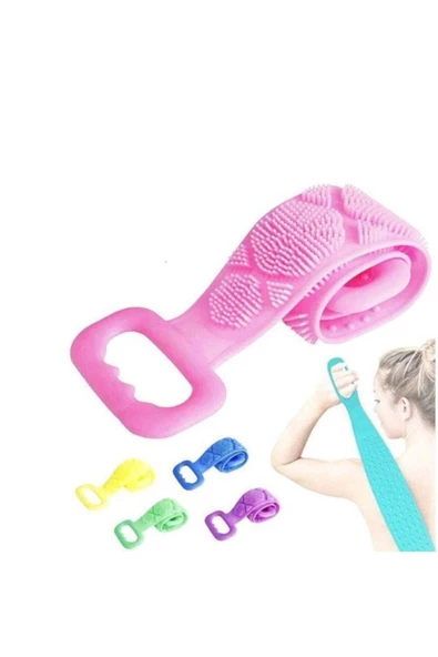 Banyo Sırt Kesesi Çift Taraflı Slıkon Duş Lifi Sırt Fırçası 70 Cm - 4