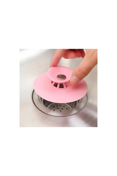 Silikon Lavabo Süzgeci Kilitli Küvet Lavabo Tıkacı - Resim 3