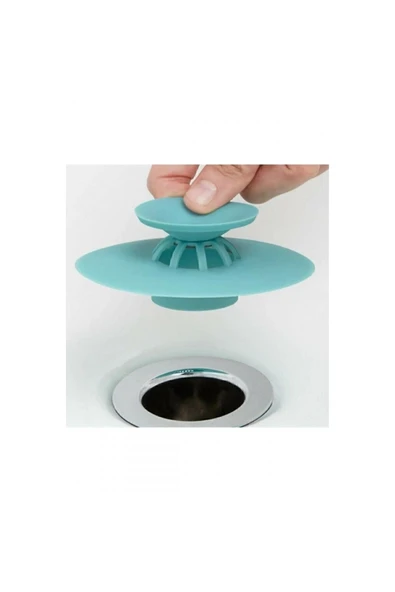 Silikon Lavabo Süzgeci Kilitli Küvet Lavabo Tıkacı - Resim 2