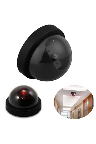 Led Işıklı Dome Sahte Güvenlik Kamerası Hırsız Caydırıcı - Resim 4
