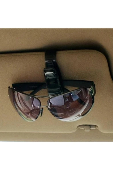 Araç Içi Gözlük Tutucu Oto Gözlük Tutacağı Klipsli Güneşliğe Takılan Kartvizit Tutucu - Resim 3