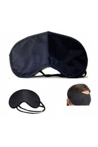 Uyku Göz Bandı Seyahat Göz Yüz Maskesi Işık Önleyici Engelleyici Bant Maske Unisex 2 Adet - 4