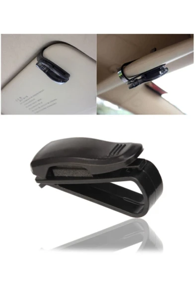 Araç Içi Gözlük Tutucu Oto Gözlük Tutacağı Klipsli Güneşliğe Takılan Kartvizit Tutucu - Resim 5