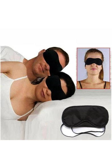 Uyku Göz Bandı Seyahat Göz Yüz Maskesi Işık Önleyici Engelleyici Bant Maske Unisex 2 Adet - 2