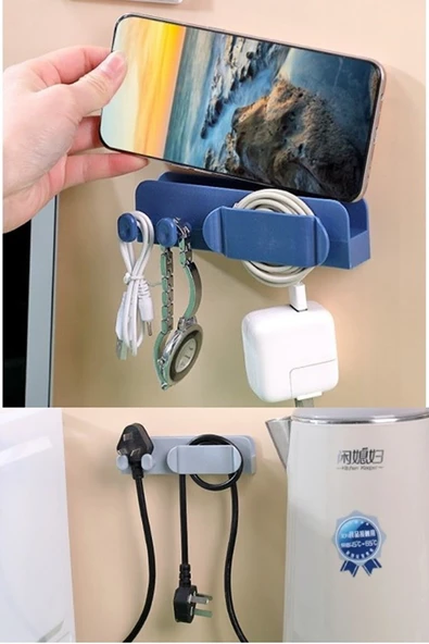 Pratik Kablo Düzenleyici Ve Telefon Şarj Standı ürün görseli 1
