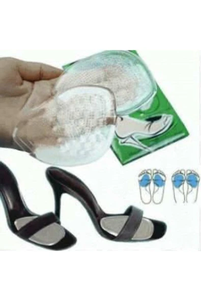 Kalın Model Kaydırmaz Topuklu Ayakkabı Tabanlığı Şeffaf 2li Set - 2