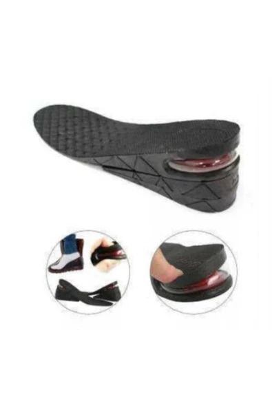Hava Yastıklı Tam Boy 7cm Boy Uzatıcı Tabanlık Uzatan Ayakkabı Tabanlığı Gizli Dolgu Topuk Yükselten - Resim 4