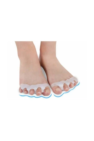 2 Adet Ayak 5 Parmak Ayıran Silikon Bunyon Ayırıcı Makara Halluks Valgus - 2
