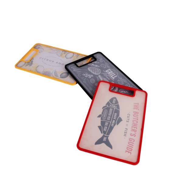 Herevin 161077-810 Desenli Kesme Tahtası 19,5 cm x 29,3 cm-Karışık-3 Adet - 4