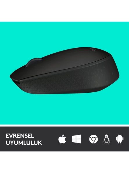 Logitech M171 USB Alıcılı Kablosuz Kompakt Mouse - Siyah - 4
