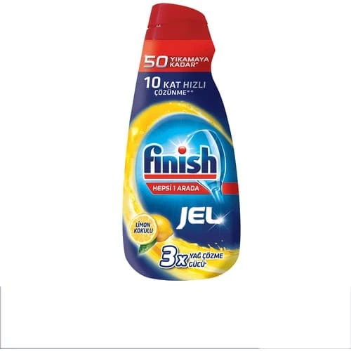 Finish Hepsi Bir Arada Konsantre Jel 1000 ml Limon Bulaşık Makinesi Deterjanı