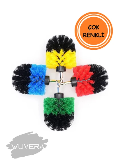 Wuvera Matkap Ucuna Takılan Temizlik Fırça Seti – 3 Parça Fırça Başlık ile Derinlemesine Temizlik - 5