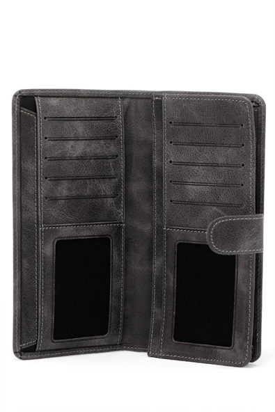 Erkek Deri Portföy Gri 115506 - Resim 2