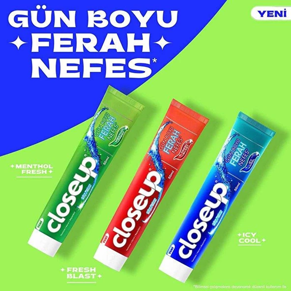 Closeup Ağız Bakım Suyu Etkili Diş Macunu 50 ml - 8