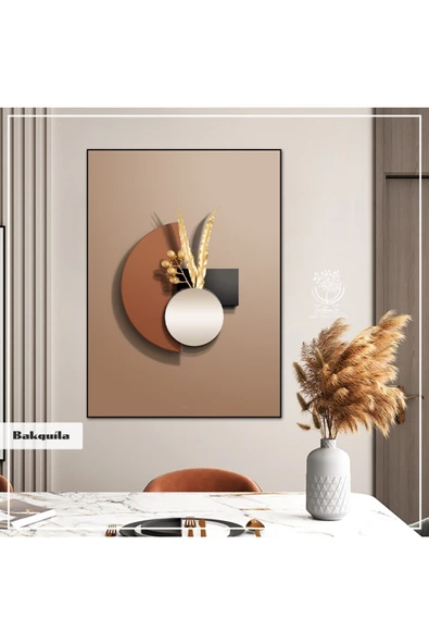 Tablomtr Metal Çerçeveli Gerçek Camlı Tablo Bakquila 1li Set