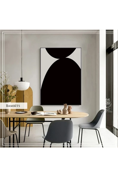 Tablomtr Metal Çerçeveli Gerçek Camlı Tablo BambitsS TekliSet