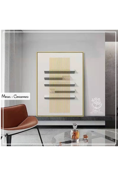 Tablomtr Metal Çerçeveli Gerçek Camlı Tablo Condensed 1li Set