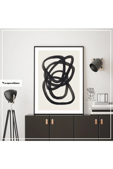 Tablomtr Metal Çerçeveli Gerçek Camlı Tablo Vespertine 1li Set