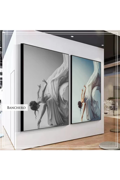 Tablomtr Metal Çerçeveli Gerçek Camlı Tablo Banchero 2 liSet