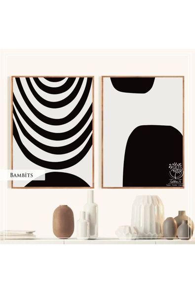Tablomtr Metal Çerçeveli Gerçek Camlı Tablo BambitsG 2 liSet