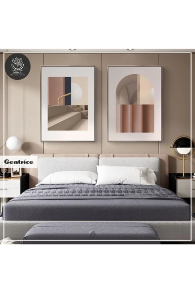 Tablomtr Metal Çerçeveli Gerçek Camlı Tablo Gentrice 2li Set
