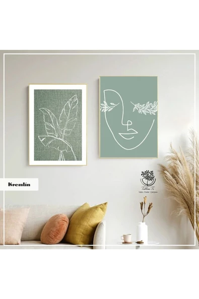 Tablomtr Metal Çerçeveli Gerçek Camlı Tablo Troika 2li Set
