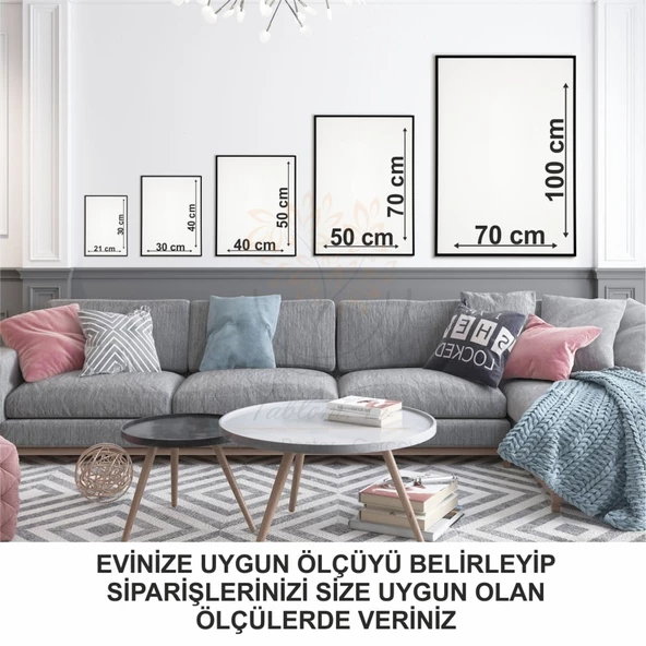 Tablomtr Metal Çerçeveli Gerçek Camlı Tablo Flode 3 Lü Set - 2