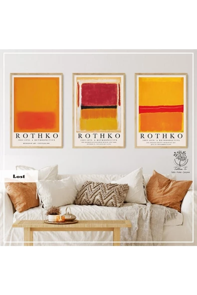Tablomtr Metal Çerçeveli Gerçek Camlı Tablo Lost 3 lü Set