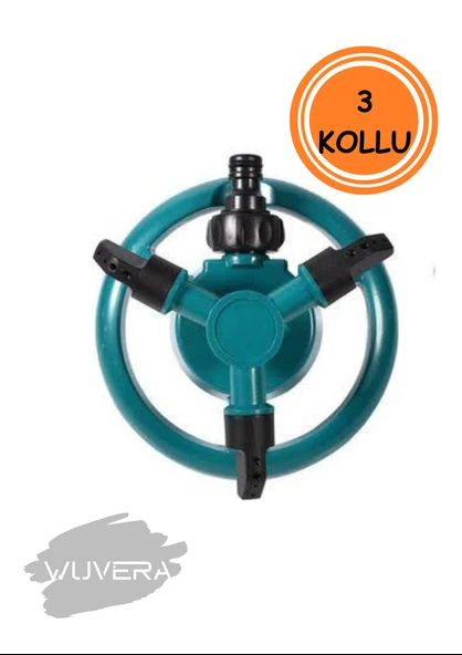 WUVERA Ayarlanabilir Otomatik 360° Dönebilen 12 Kanal Nozullu Çim Bahçe Sulama Sprinkler Fıskiye - 2