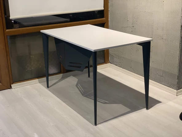 Uzay Ofis Dion Çalışma Masası - Beyaz - Antrasit - 6